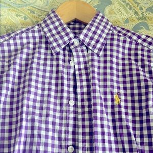 Ralph Lauren sport gingham button down shirt sz 4